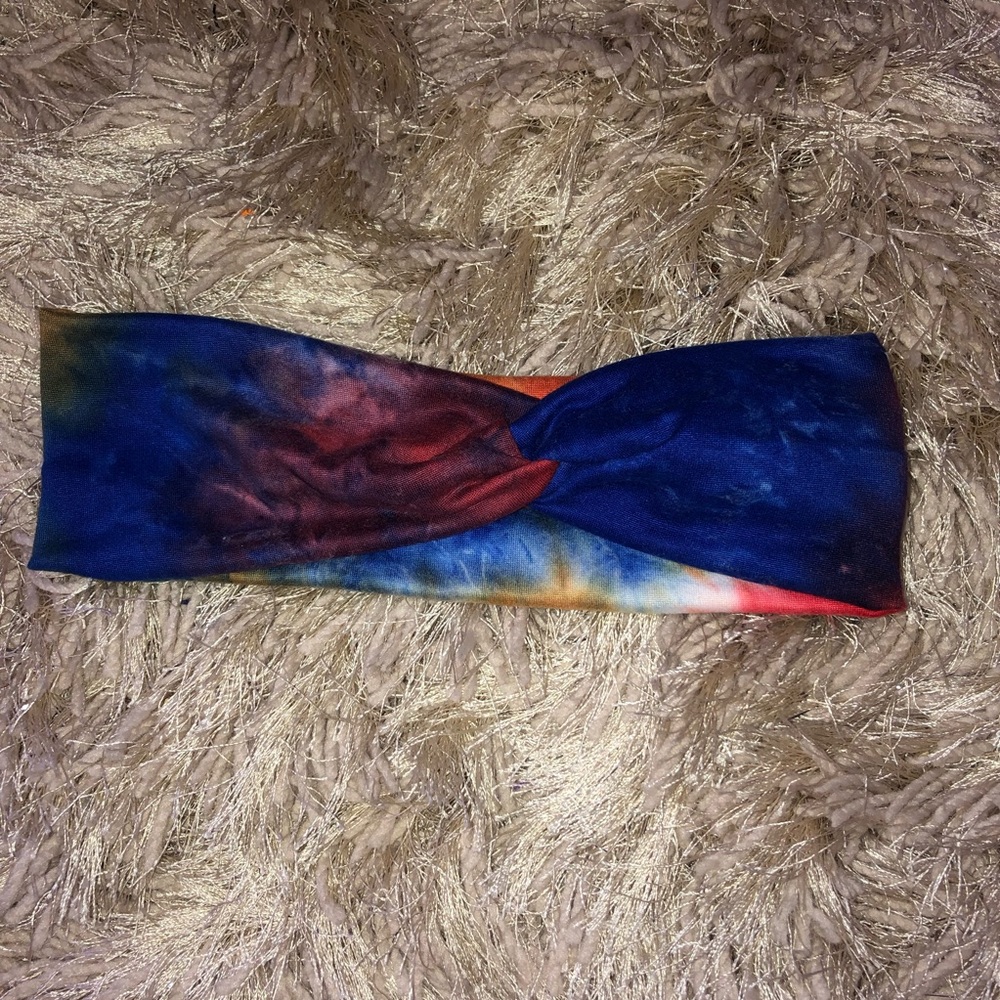 COPY - Blue tie dye twist headband
